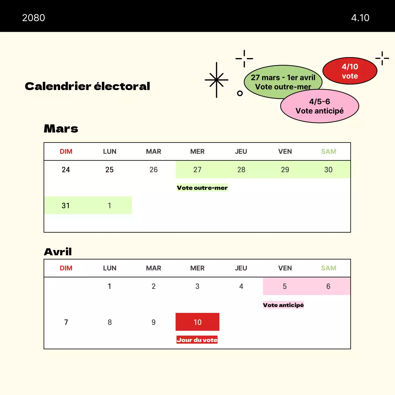 Un guide de vote beige et minimaliste pour les élections parlementaires