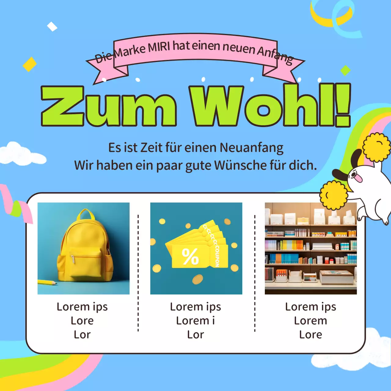 Werben Sie für ein Werbegeschenk, um Ihre hellblaue Lieblingsfigur anzufeuern