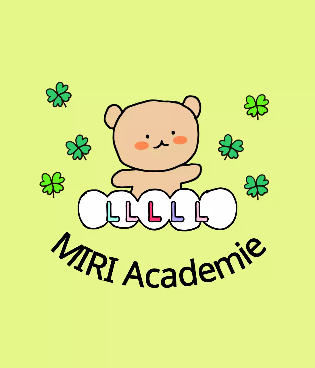 Schattige proppen schoolspullen met kleurrijke personages en elementen