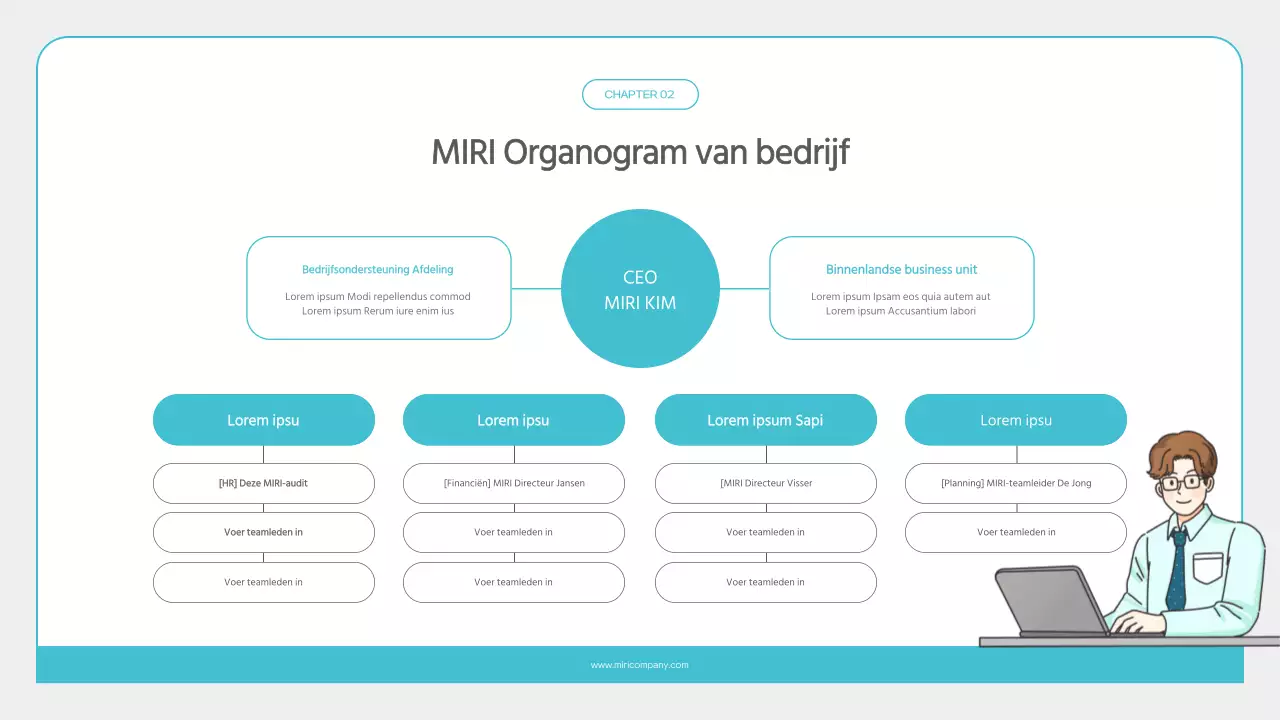 Minimalistisch trainingsmateriaal voor nieuwe werknemers in lichtblauw en grijs