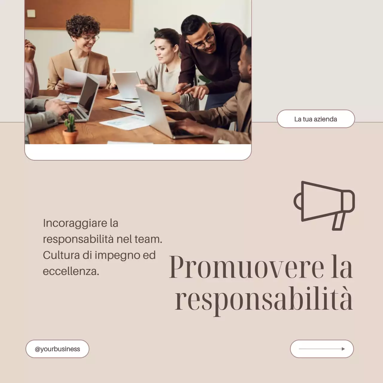 Guida al team building in ufficio minimalista in beige e marrone