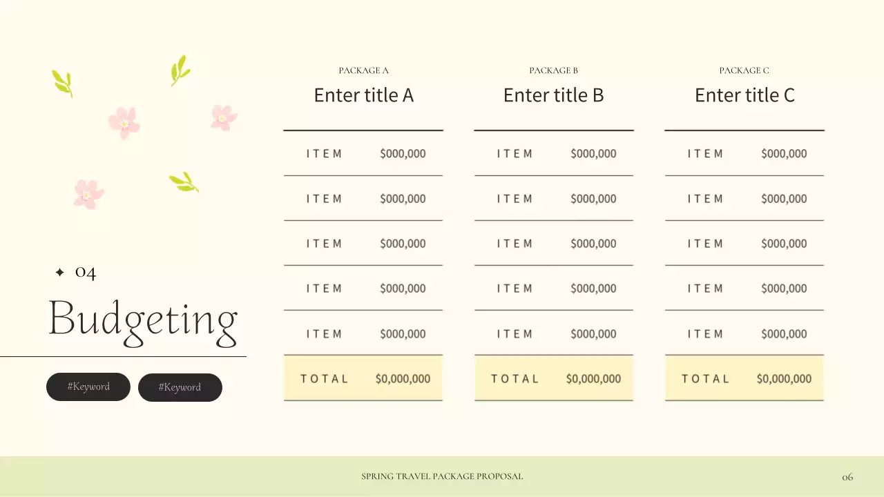 베이지색 우아한 여행 프레젠테이션