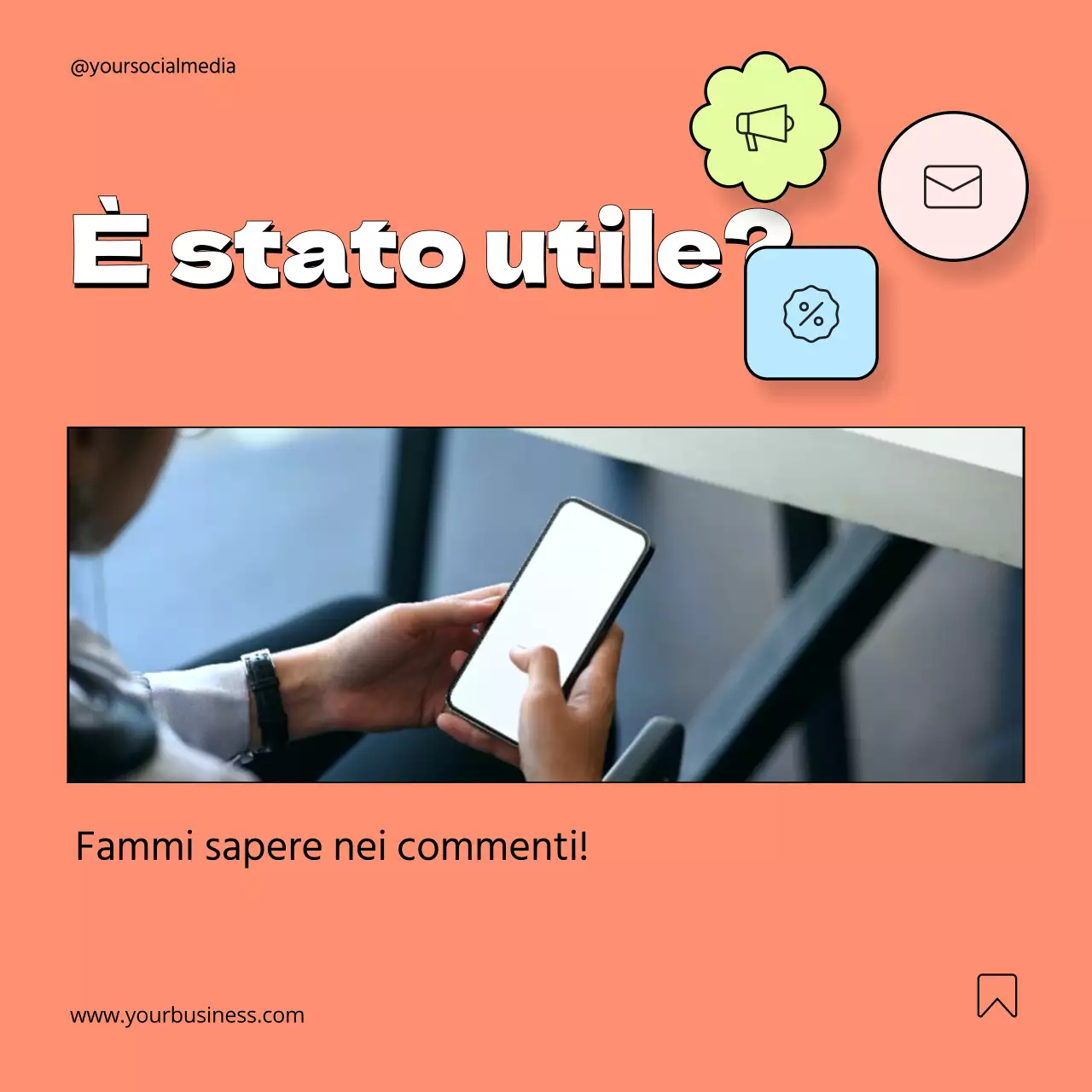 Guida alla strategia di email marketing geometrica arancione e neon