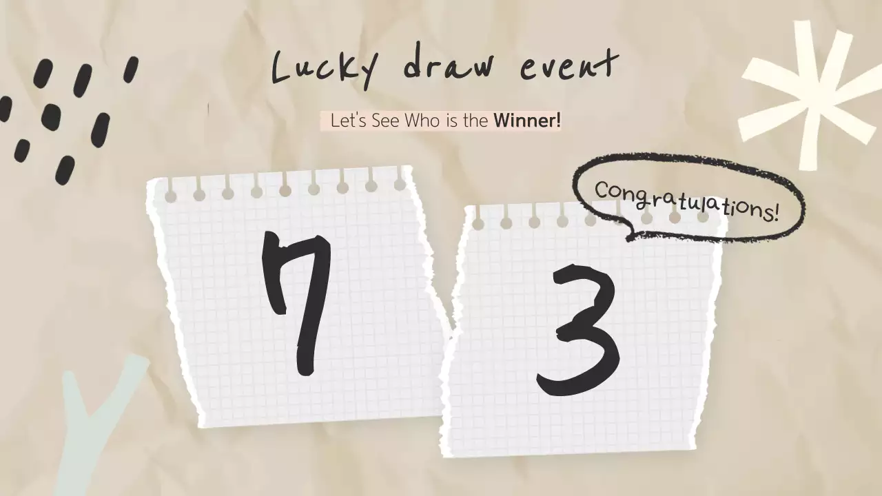 베이지색 소박한 생일 초대장 프레젠테이션