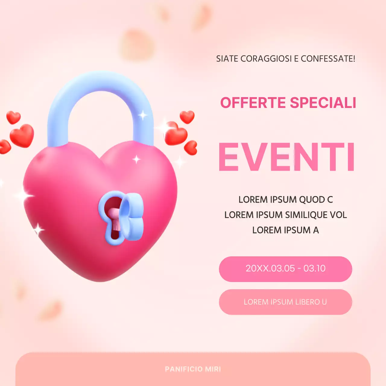 Promuovere una simpatica vendita per il White Day in rosa e beige