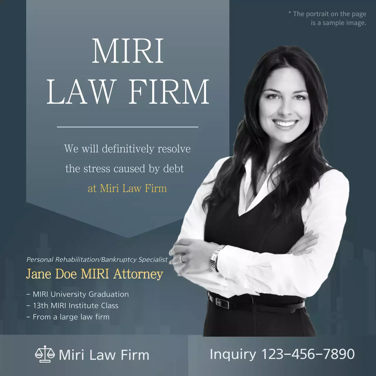 Grey Professional Law Promotion Social Media Post