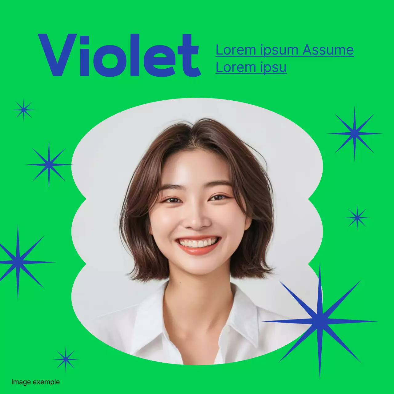 Lettre de motivation simple pour l'entretien avec un employé d'une entreprise, en chartreuse et en bleu