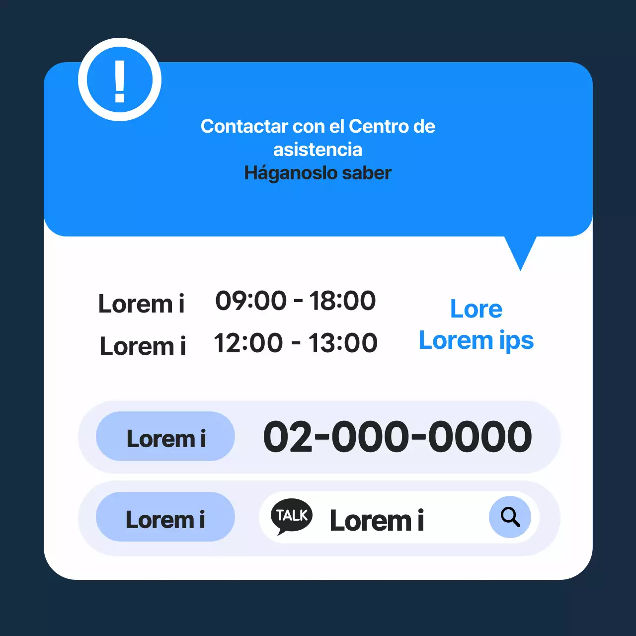 Guía para utilizar un servicio de asistencia sencillo, azul y marino