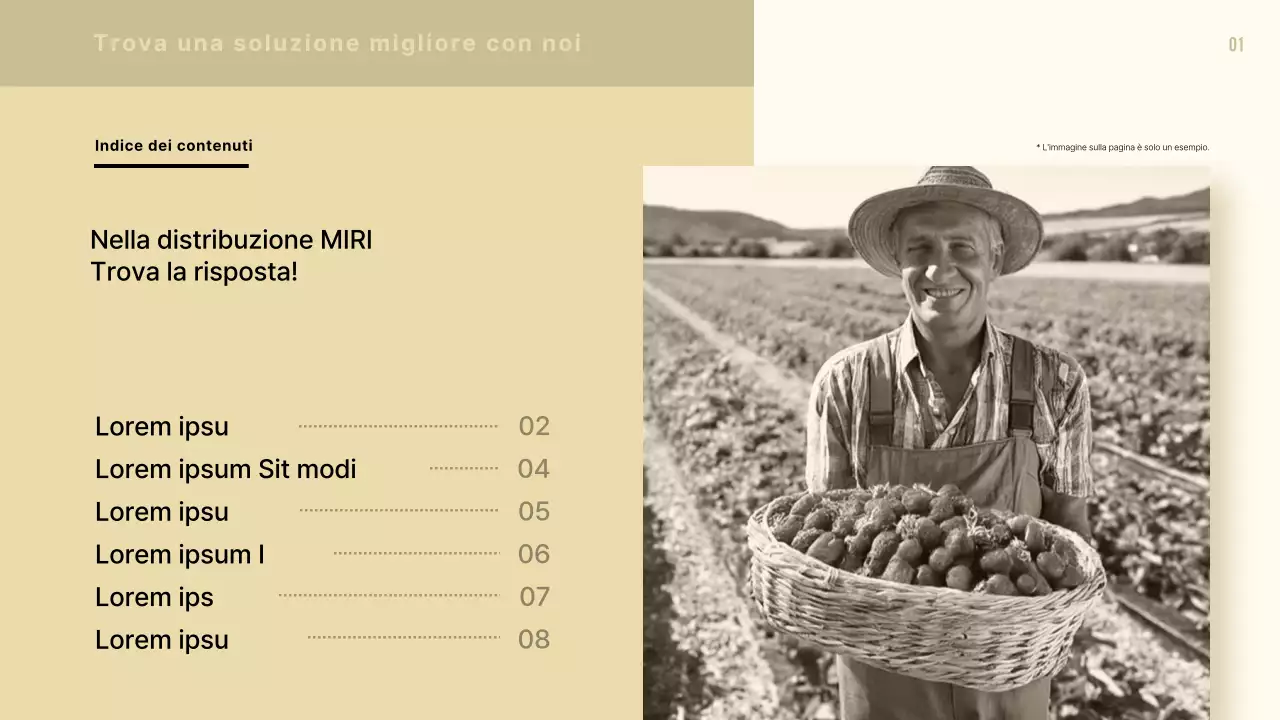 Proposta di ristorazione moderna in beige e marrone