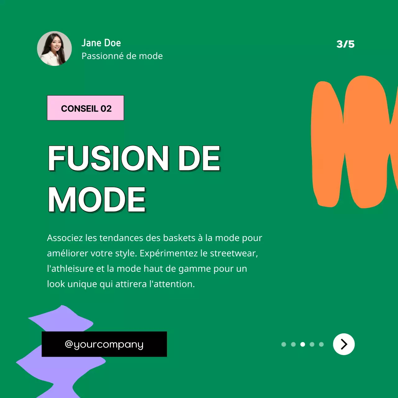 Pourpre et rose Conseils de mode tendance Publicité