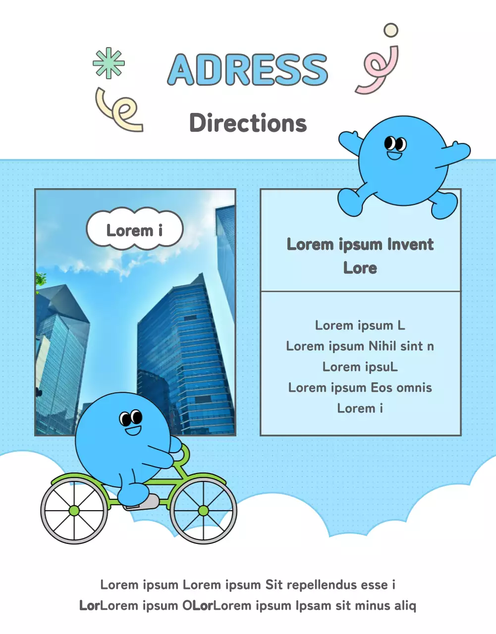 Promouvoir un joli salon de l'emploi en rose et bleu clair