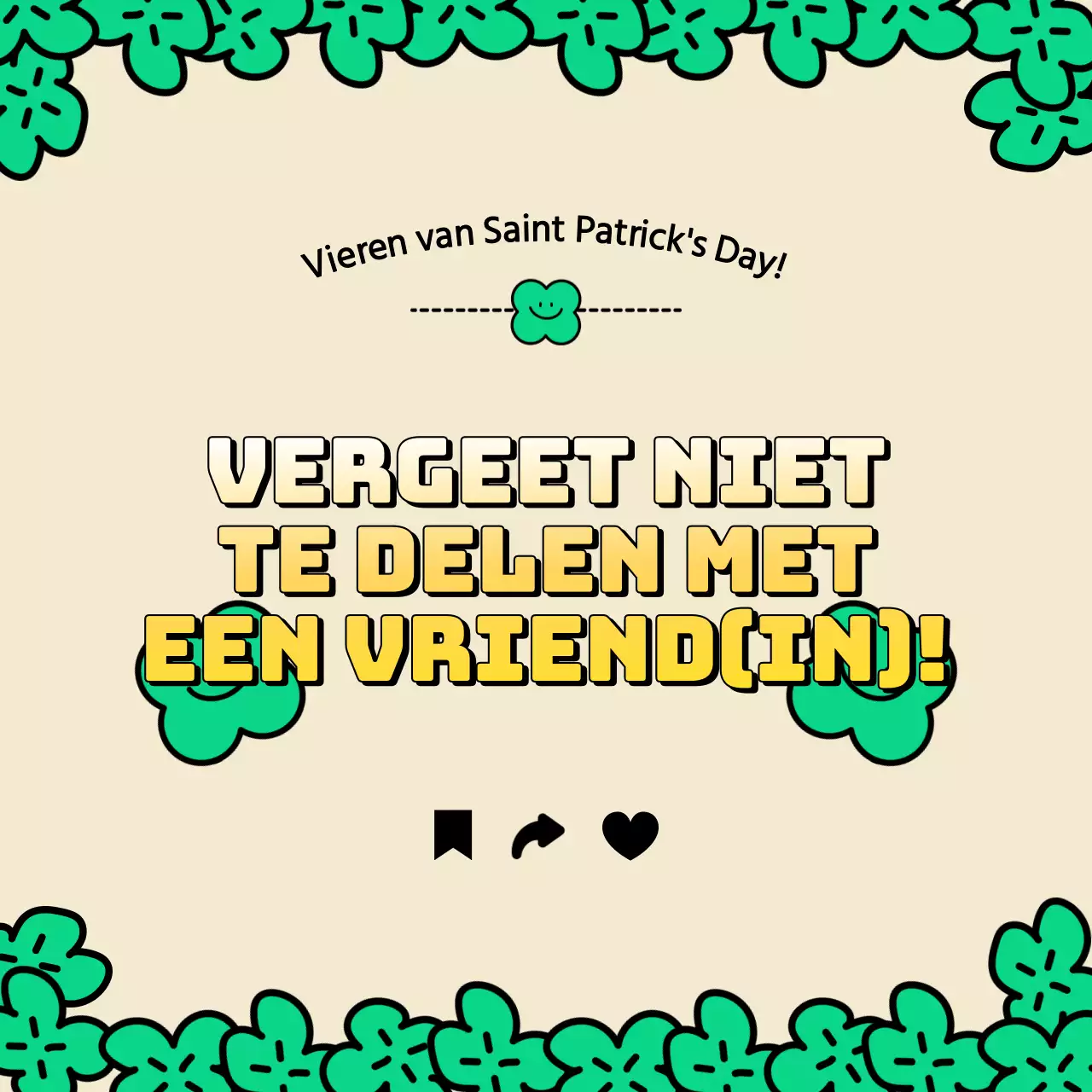 Gele en groene natuur charmante St. Patrick Day's reclame