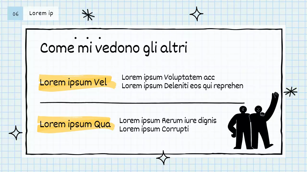 Lettera di presentazione in stile disegnato a mano in blu chiaro