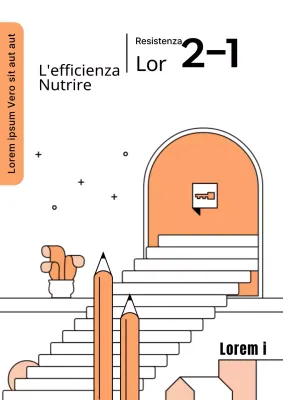 Un simpatico libro di interrogazioni arancione e nero per le scuole superiori