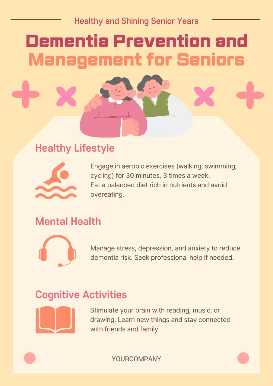 Beige Simple Dementia Guide Poster