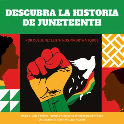 Aviso verde y amarillo en negrita de concienciación sobre el Día de Junio