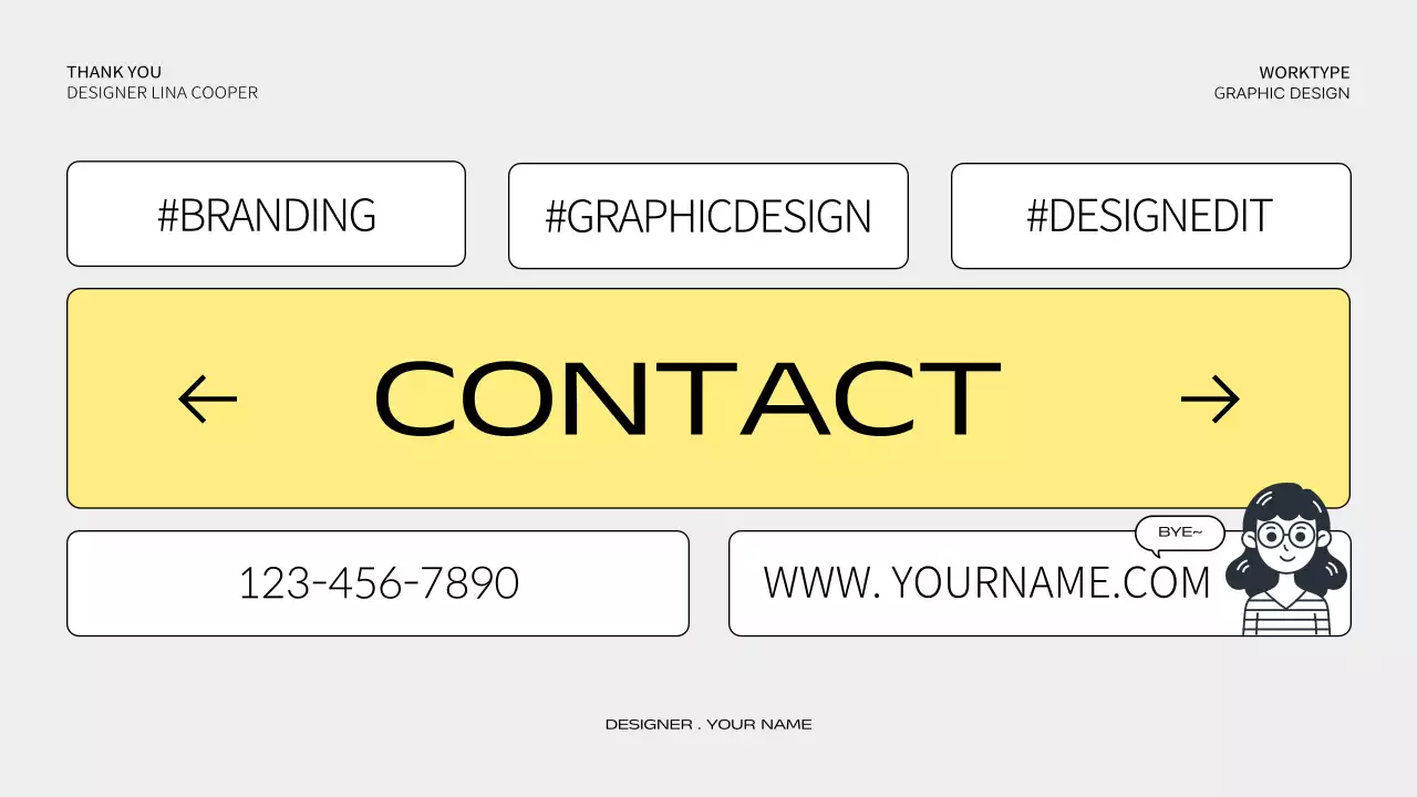 옐로우 모던 디자인 포트폴리오 프레젠테이션