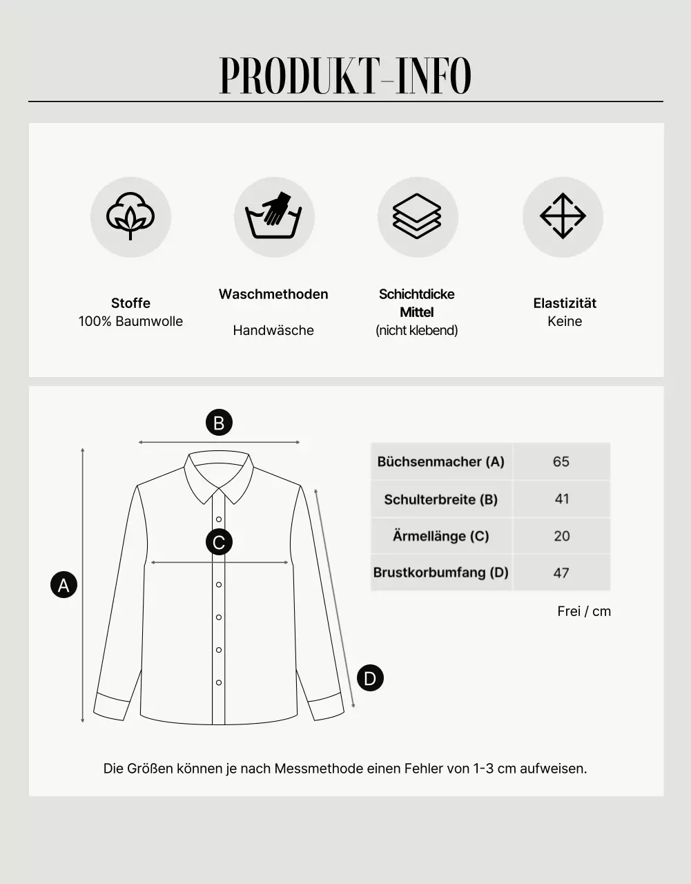 Moderne Mode Detailseite Anzeige in beige