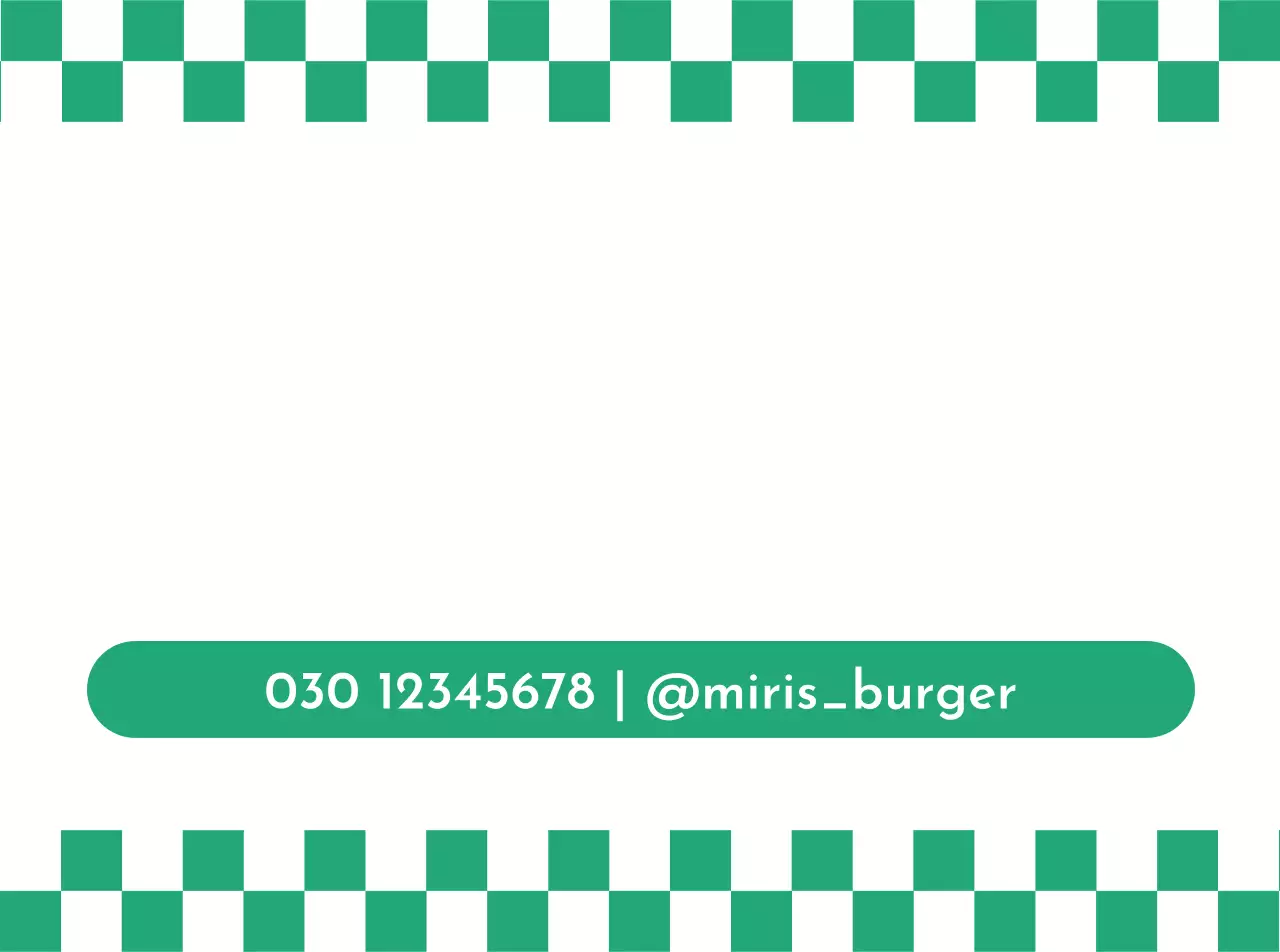 Werben Sie für Ihren grün-rot-karierten Burgerladen