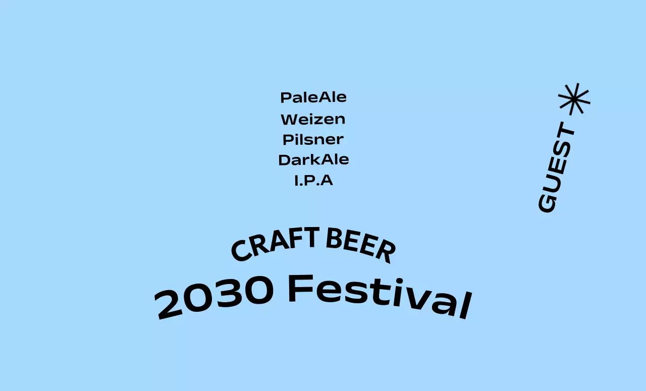 Festival bir rumahan berkonsep sederhana dengan latar belakang monokrom dan font gothic