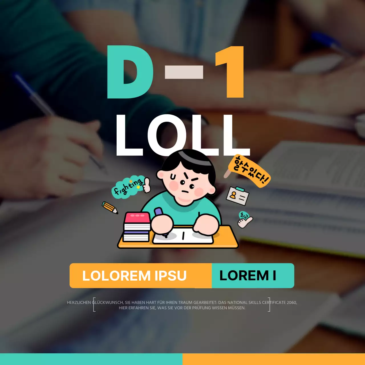 Zertifizierungsinformationen in mint und orange hervorgehoben