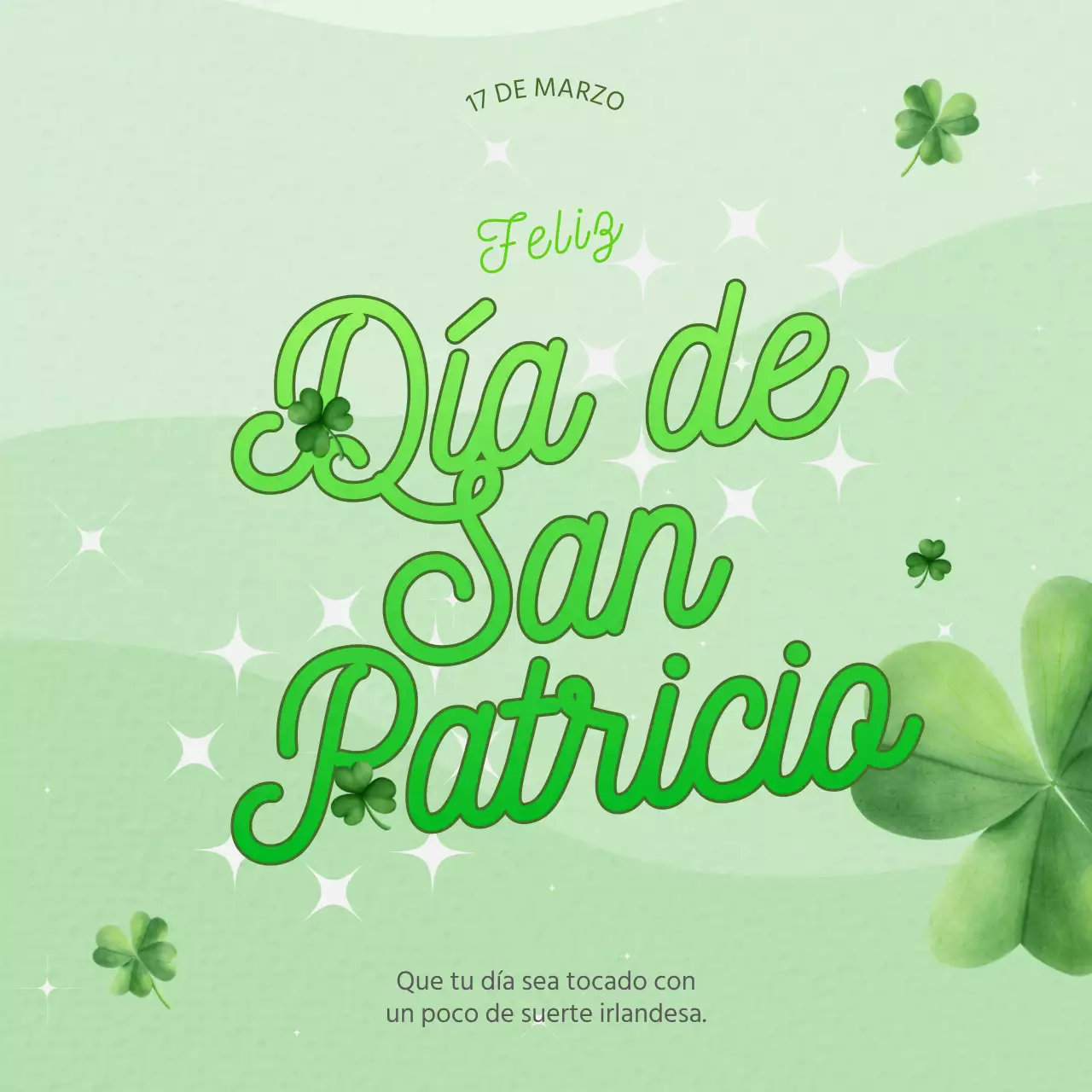 Campaña del Día de San Patricio Verde y Lima Simple
