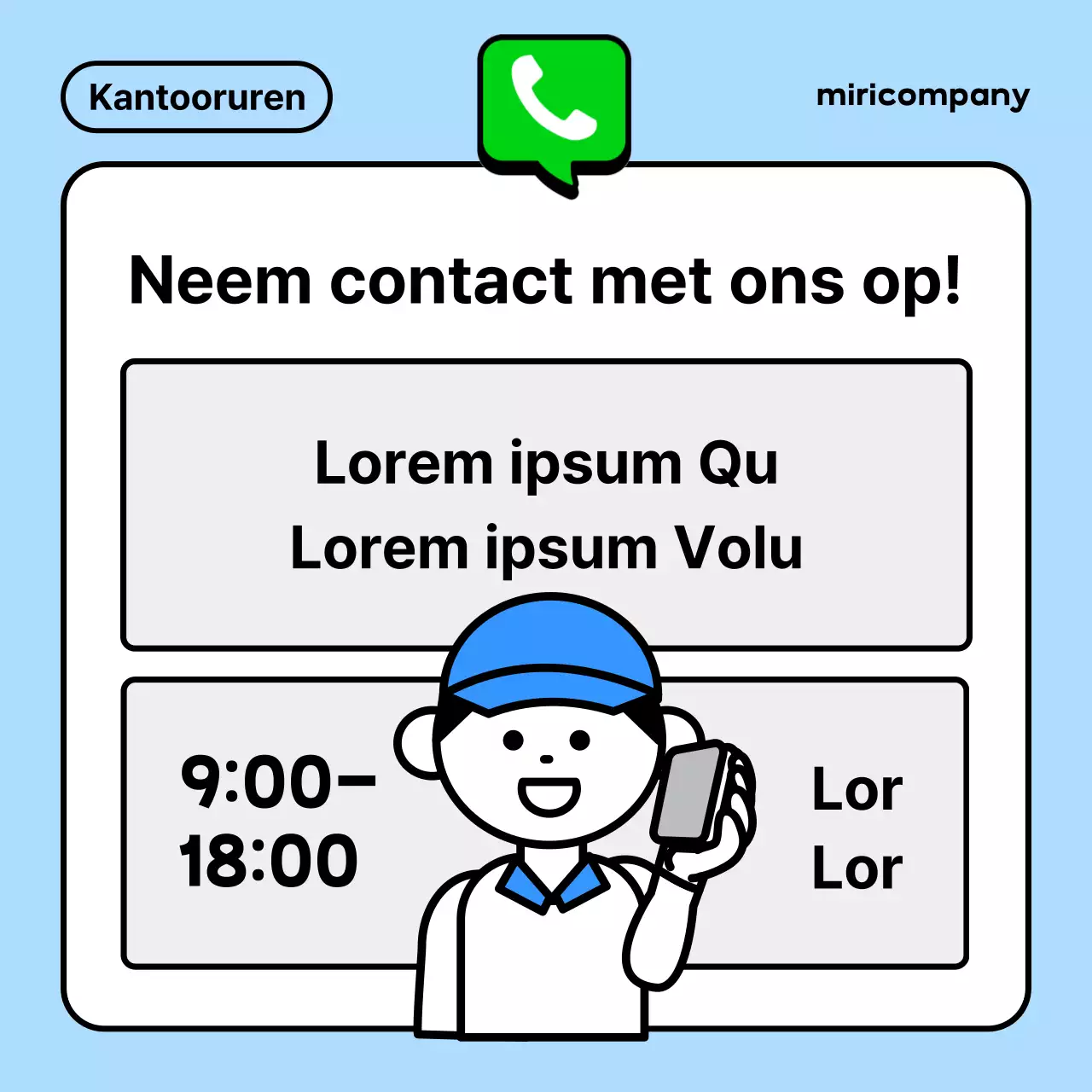 Een eenvoudige, witte en blauwe helpdeskgids