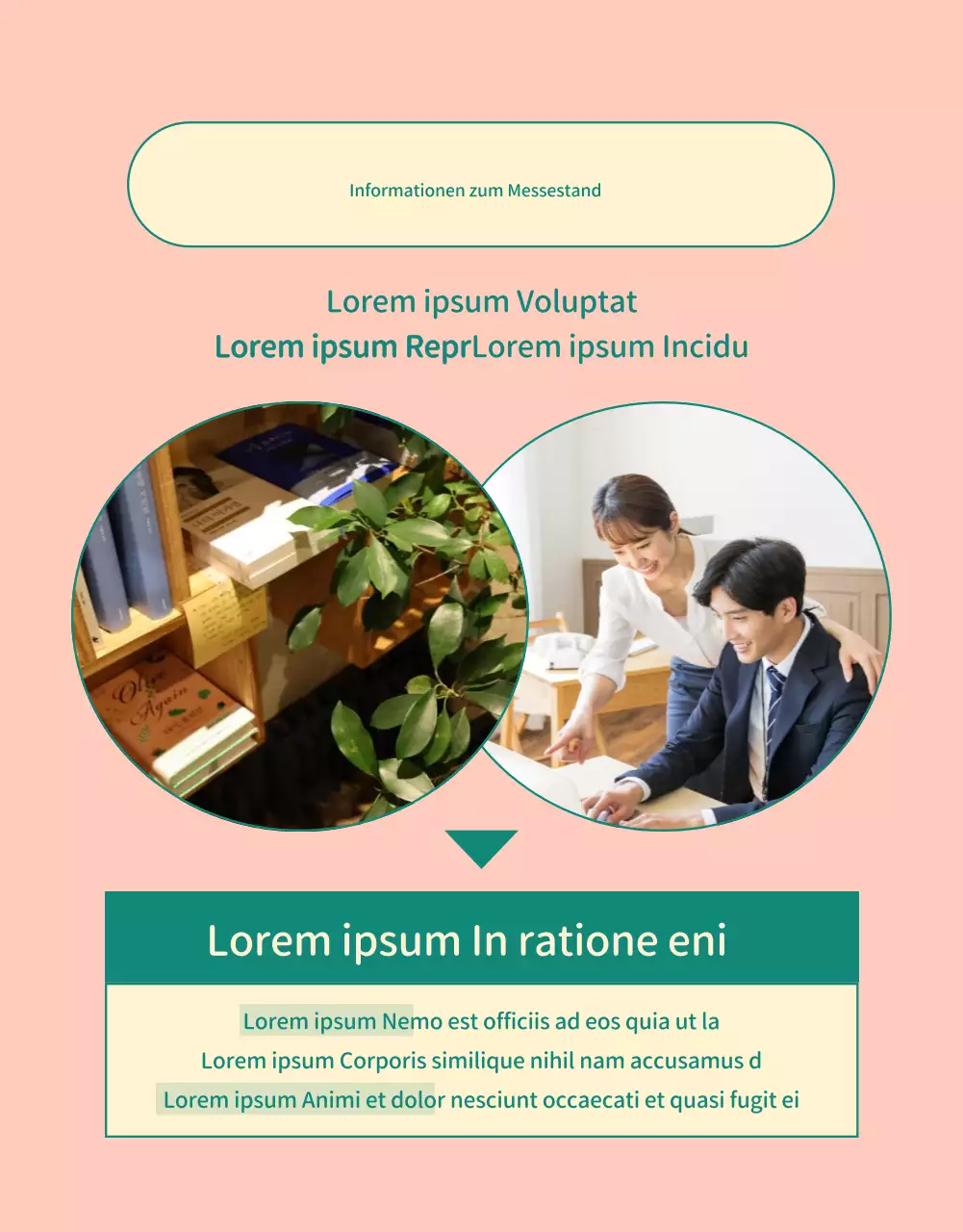 Förderung einer hübschen rosa-grünen Berufsmesse für Jugendliche