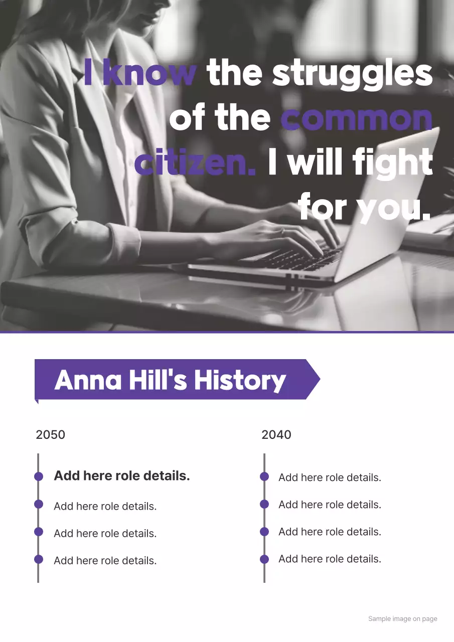 Purple Professional Election Promotion Poster