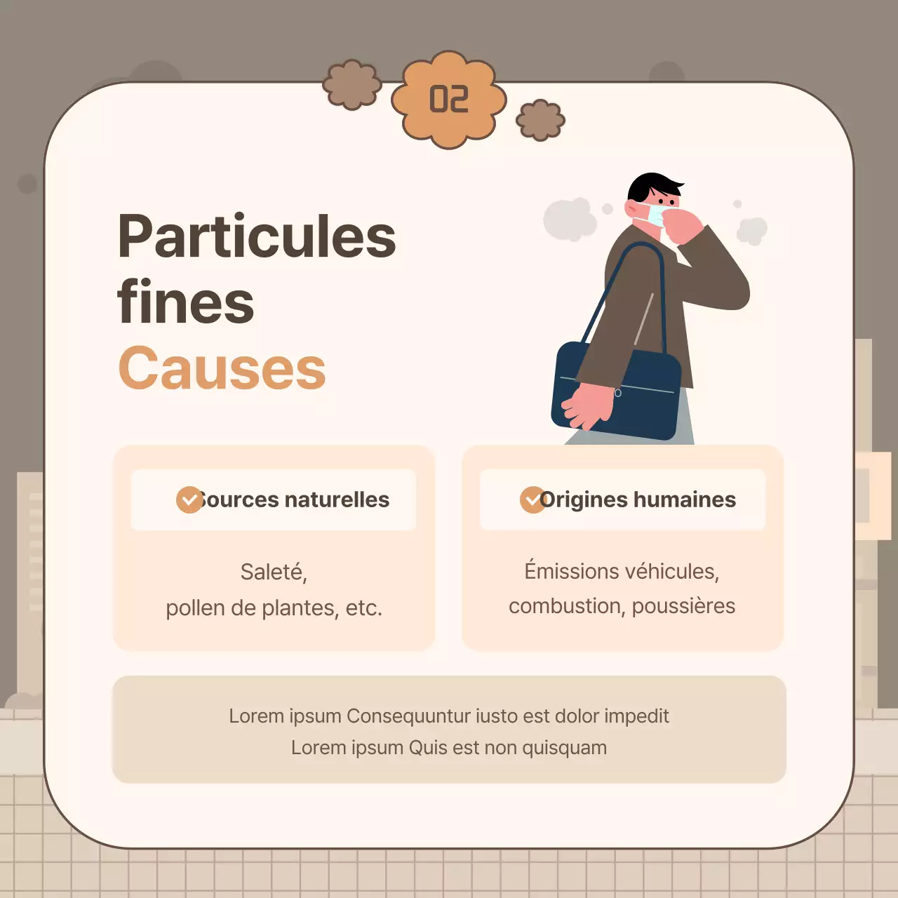 Un simple saupoudrage printanier de beige et de brun post