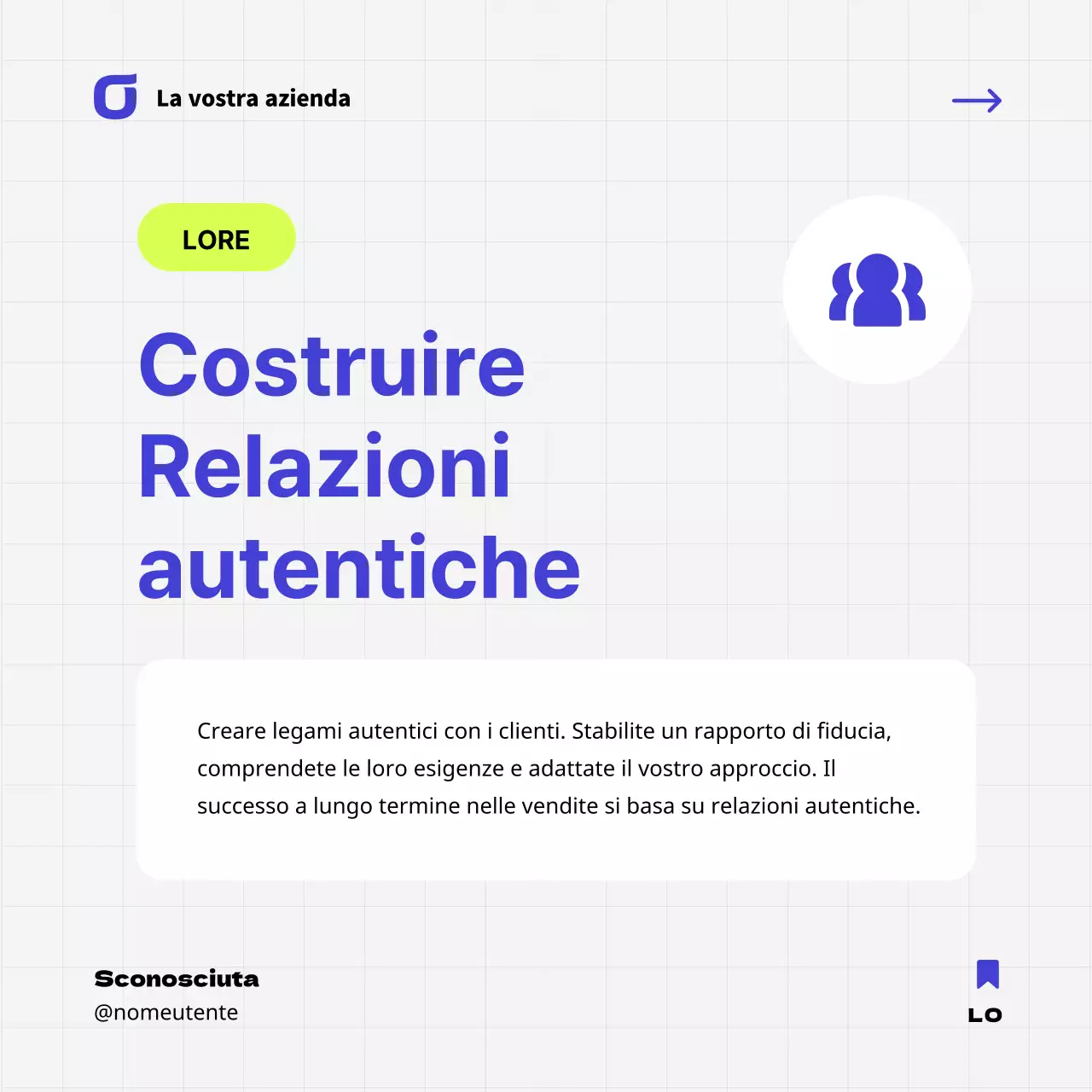 Suggerimenti aziendali geometrici blu e neon Pubblicità