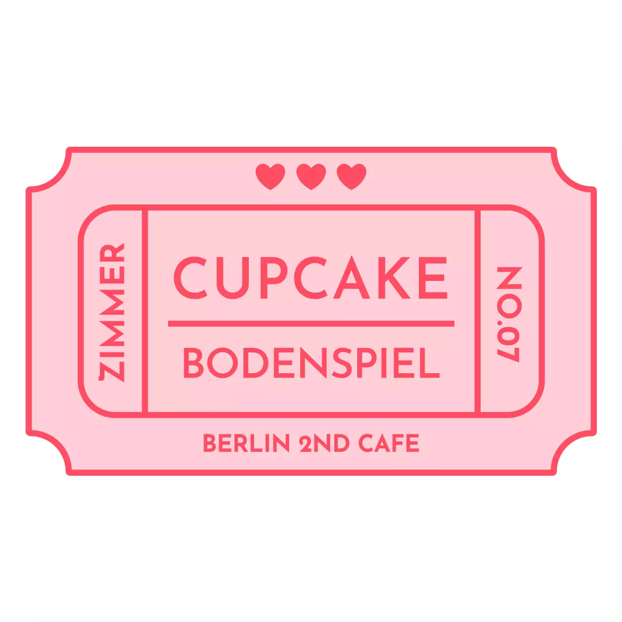 Nettes Ticket-Konzeptdesign