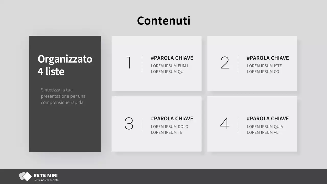 Rapporti semplici, grigi e bianchi per le ONG