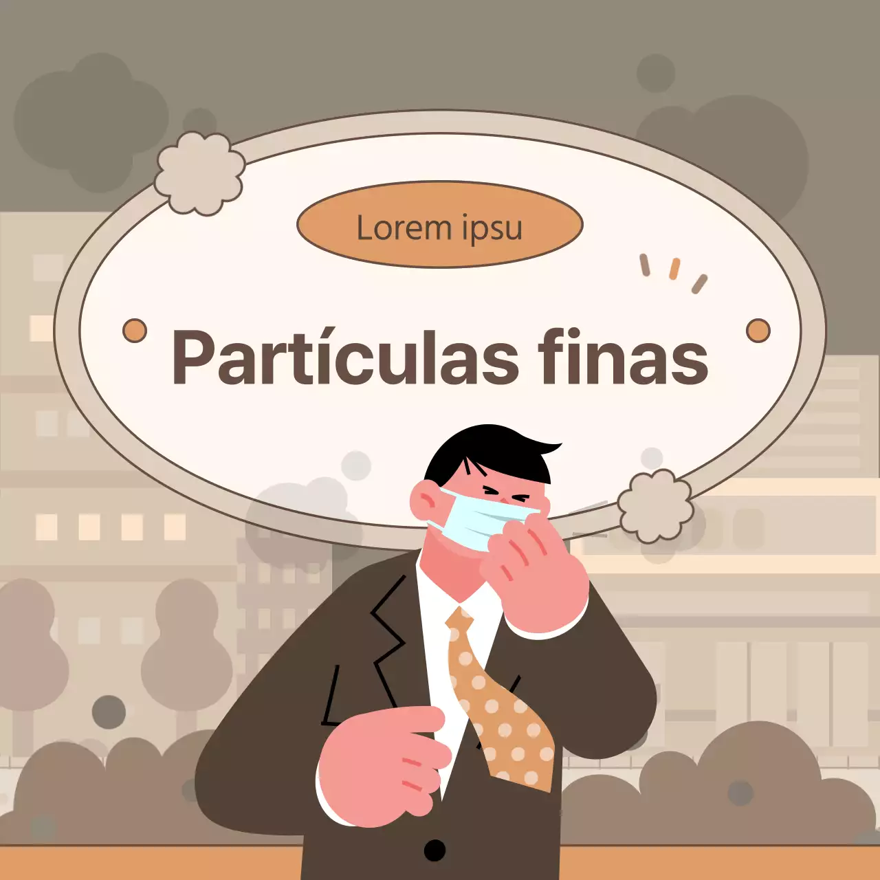 Um simples pó primaveril de bege e castanho