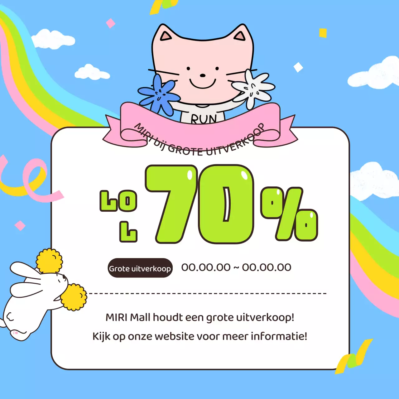 Promoot een giveaway om je favoriete lichtblauwe personage aan te moedigen