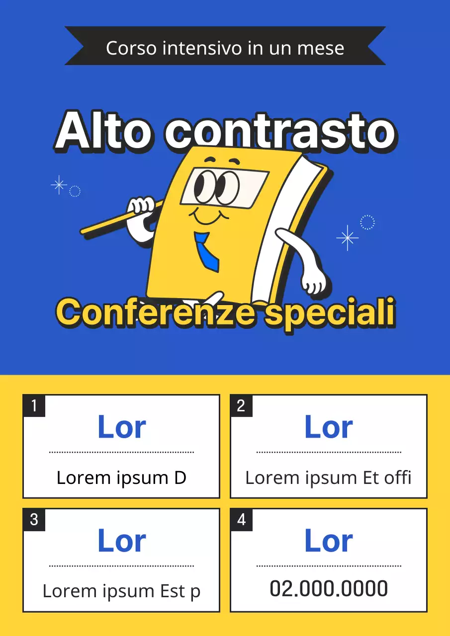 Promuovere il seminario per educatori di inglese terziario Blu e Giallo