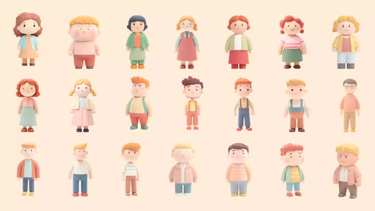 Simpáticos personajes de arcilla