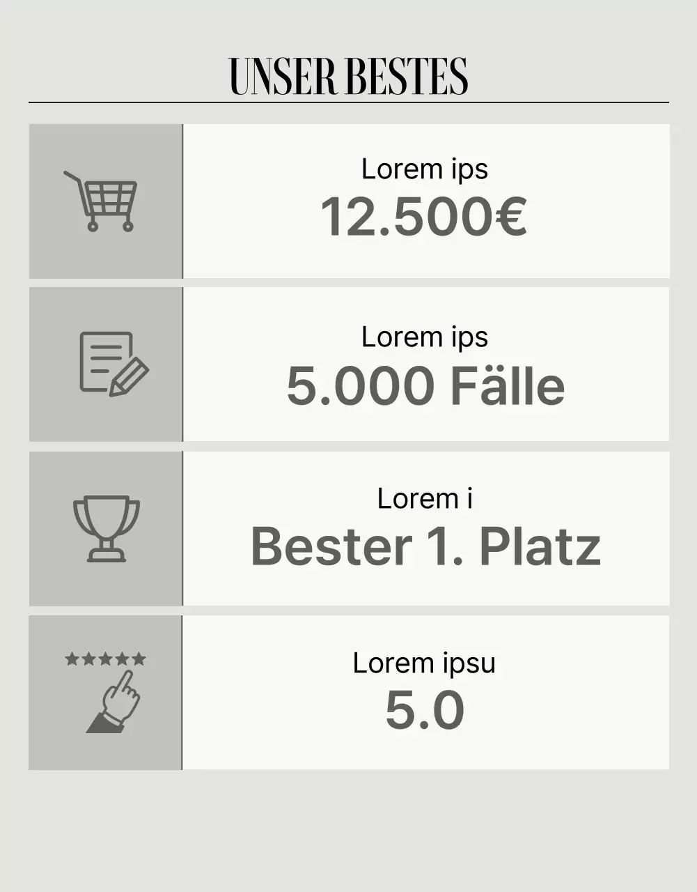 Moderne Mode Detailseite Anzeige in beige