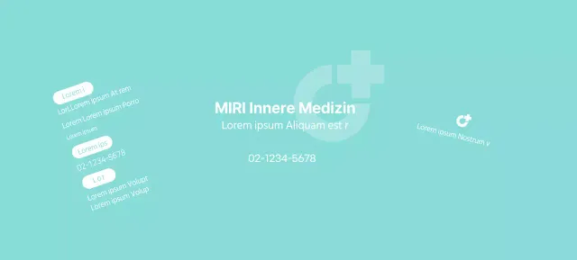 Werbeartikel mit Krankenhauslogo in weiß und mint