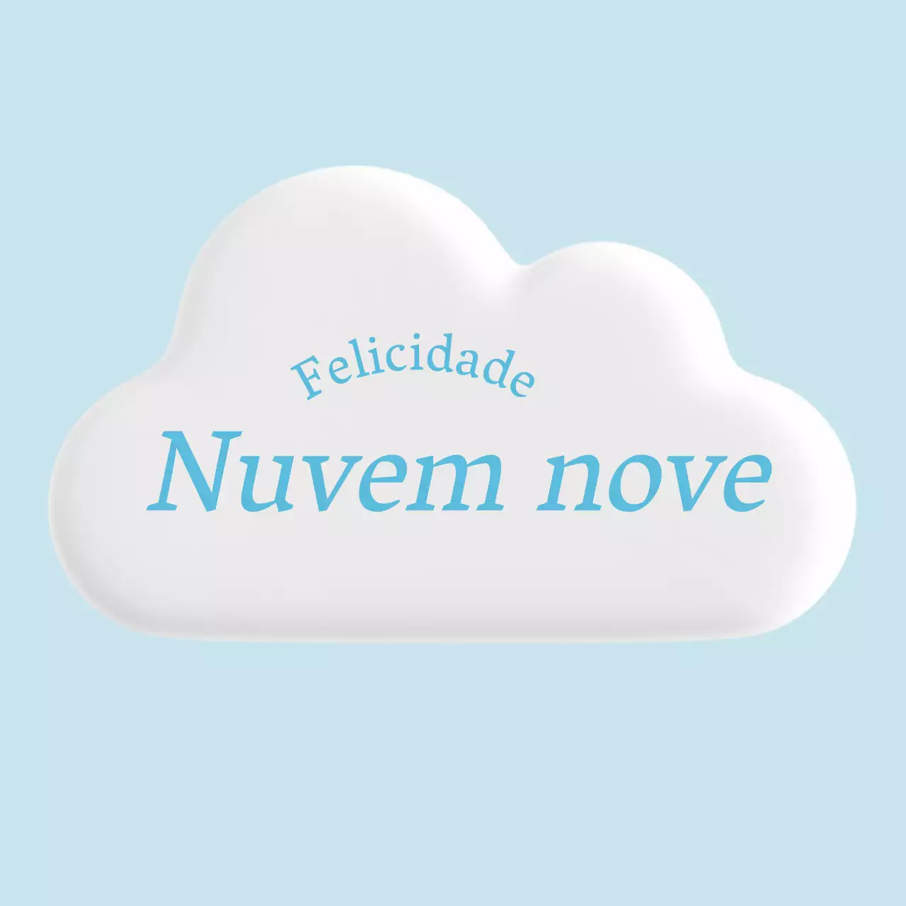 Mercadoria do café com ilustrações de nuvens arredondadas e tipos de letra serifados
