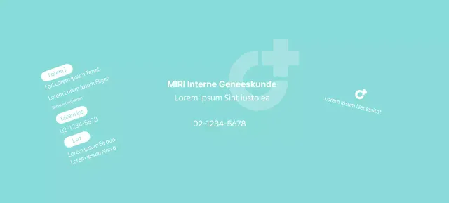 Promotie met ziekenhuislogo in wit en mint