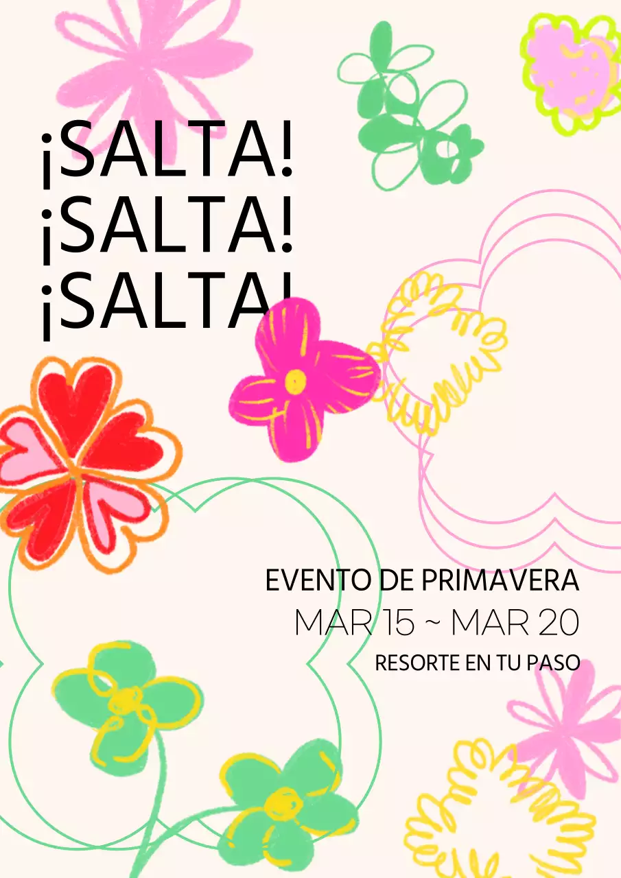 Un bonito anuncio de primavera en rosa