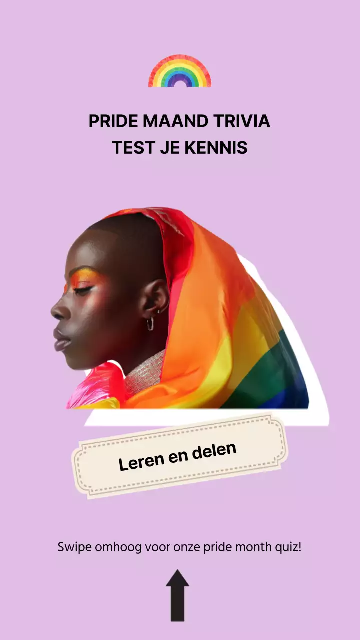 Lila en Beige Eenvoudige Maand van de Pride Evenement Advertentie