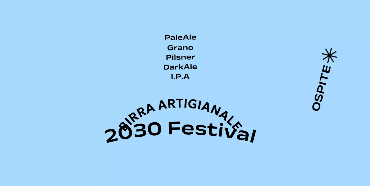Un concetto semplice di festival della birra artigianale con uno sfondo monocromatico e un font gotico