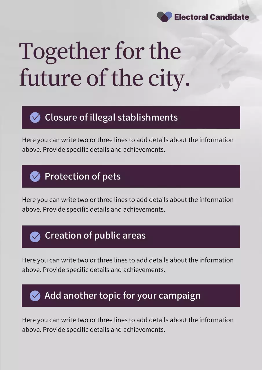 Grey Professional Election Advertisement Poster