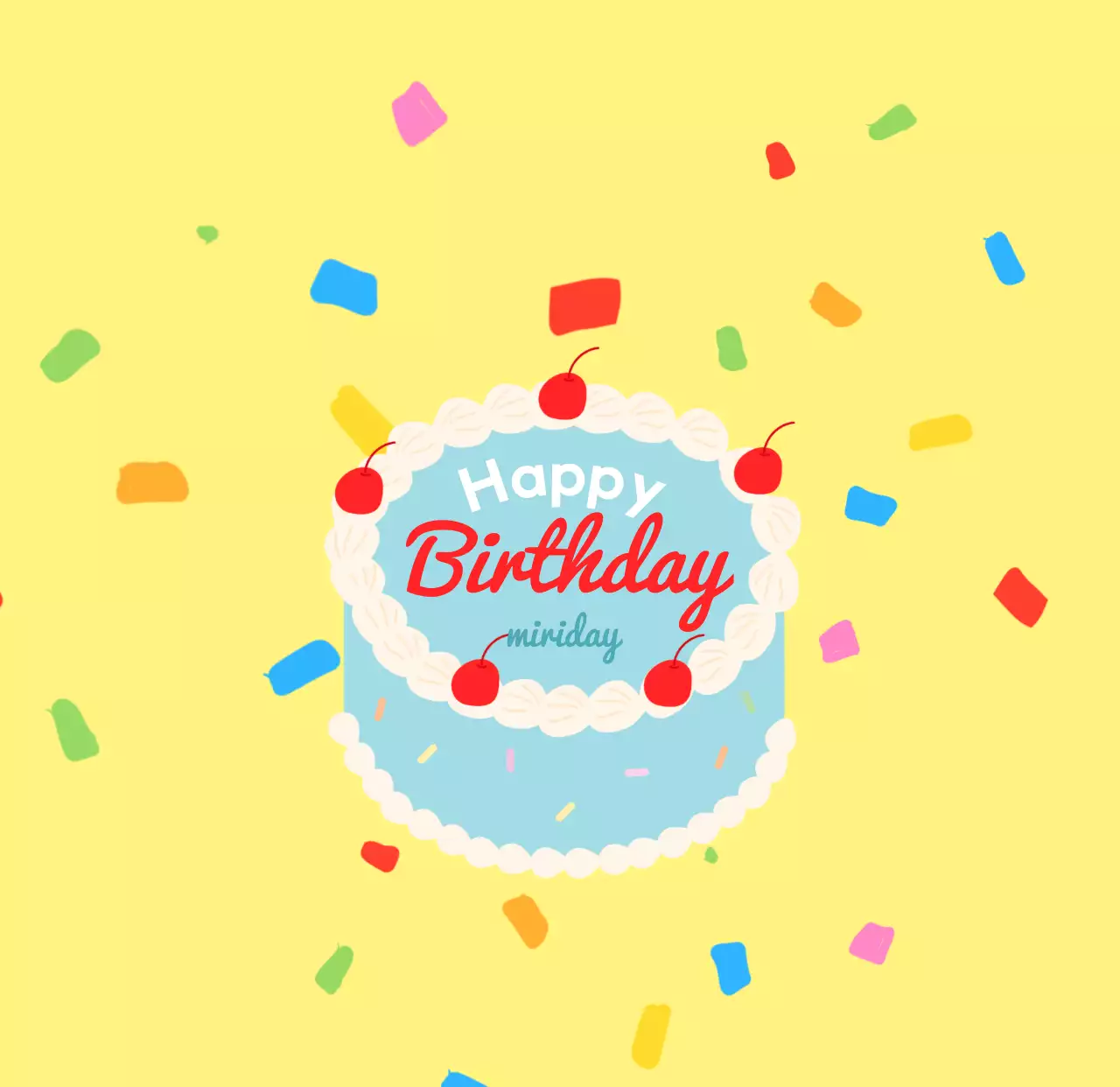 Huruf untuk konsep kue ulang tahun yang penuh warna