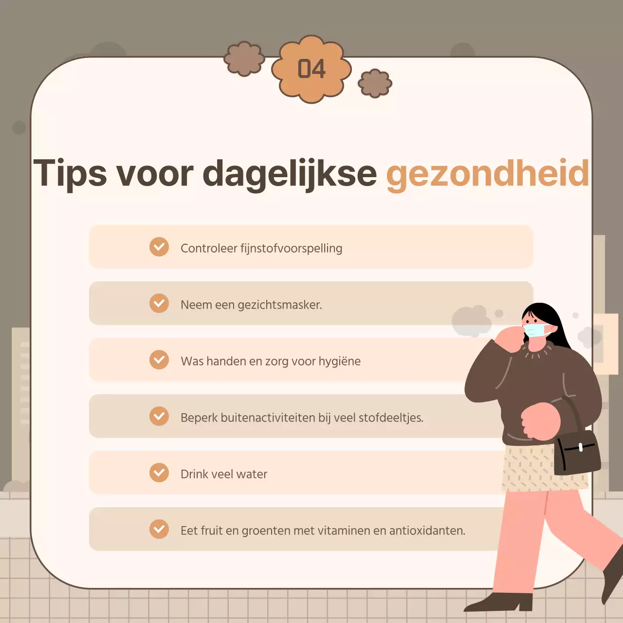 Een eenvoudige lentestof van beige en bruin