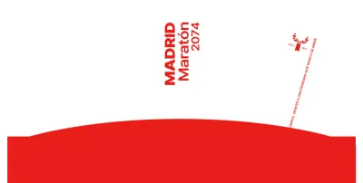 Diseño maratoniano con letras nítidas y colores vivos