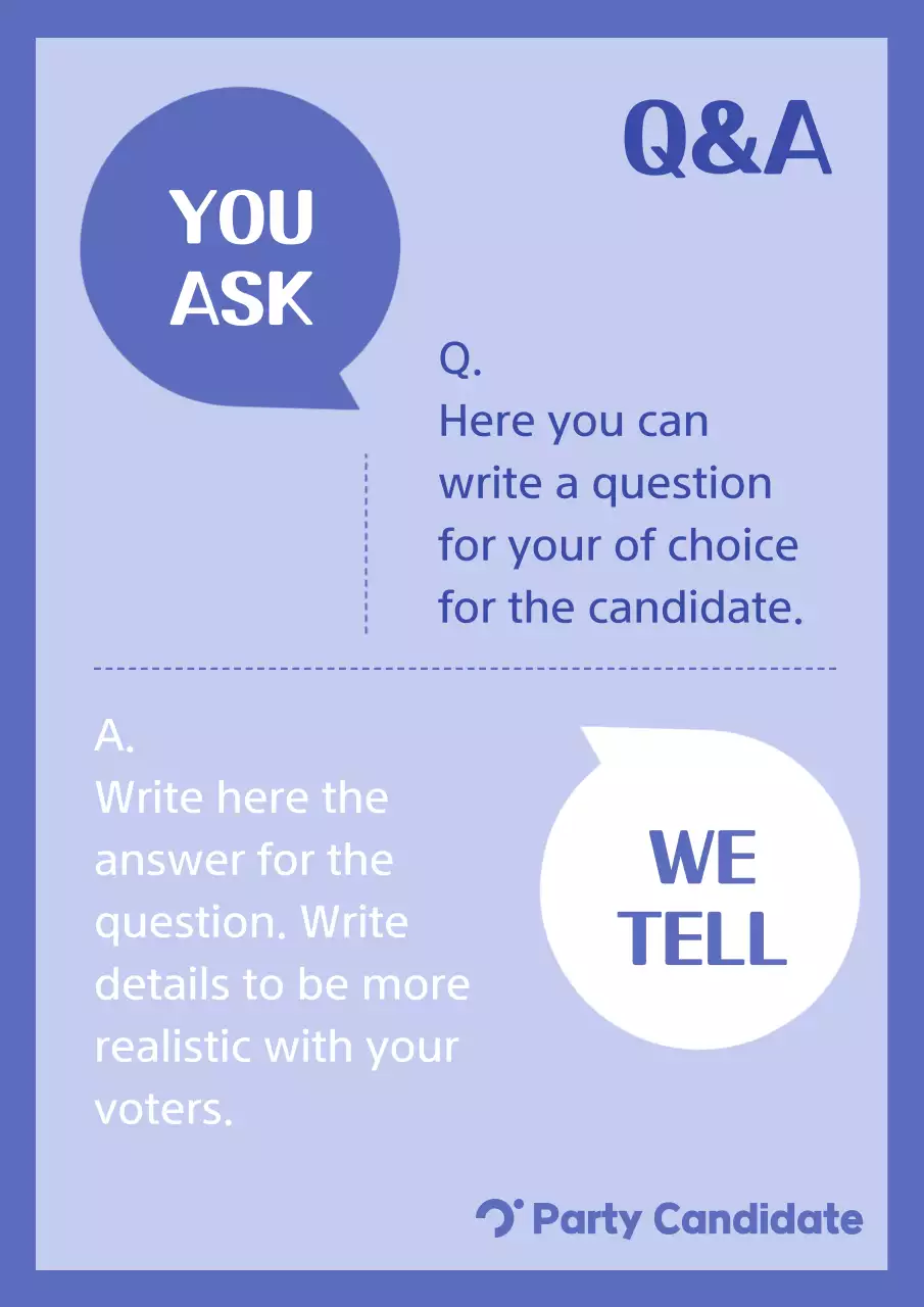 Blue Modern Election Promotion Poster