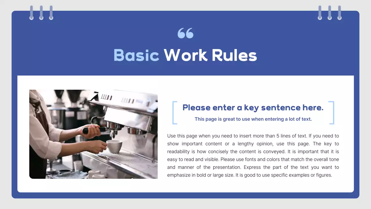 Blue Simple Training Manual Presentation